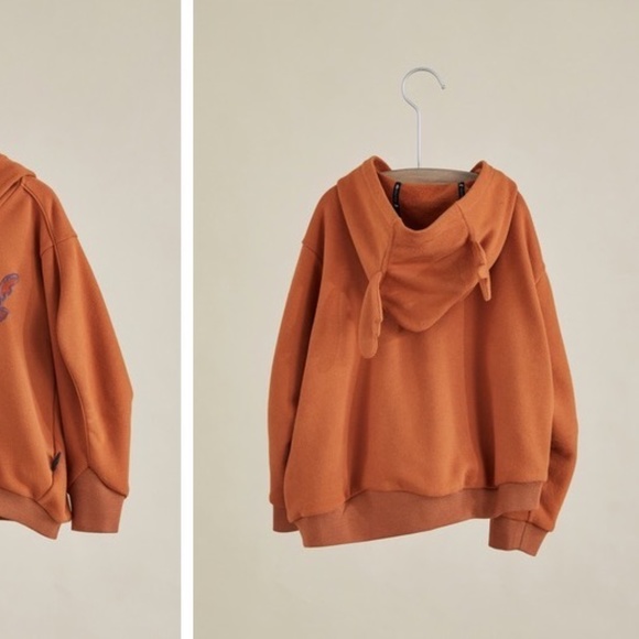 Private label kids orange hoodie 5/6Y=120cm - Picture 7 of 11